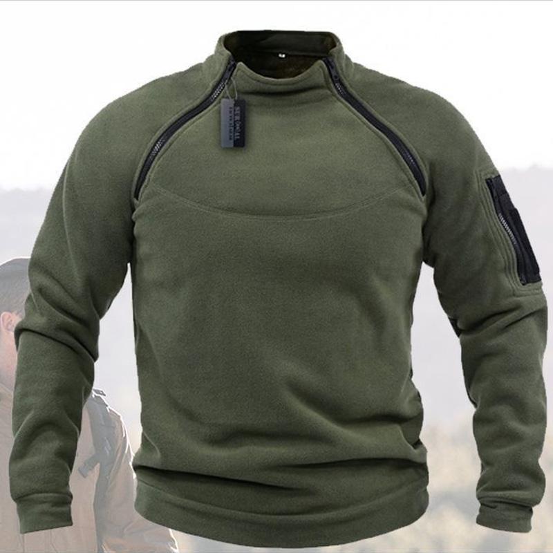 Herrtröja med dragkedja i krage