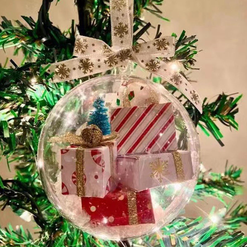 Julgransdekoration genomskinlig boll