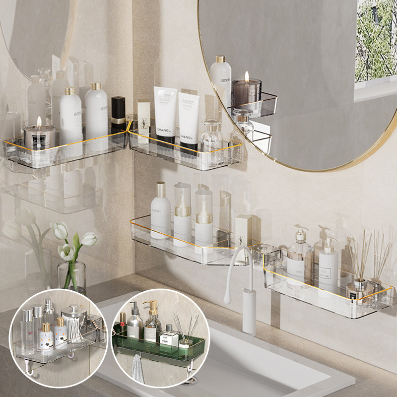 Väggmonterad hörnhylla utan stansning