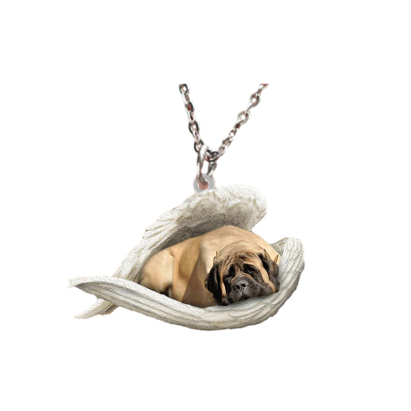 Sovande ängel Halsband i rostfritt stål