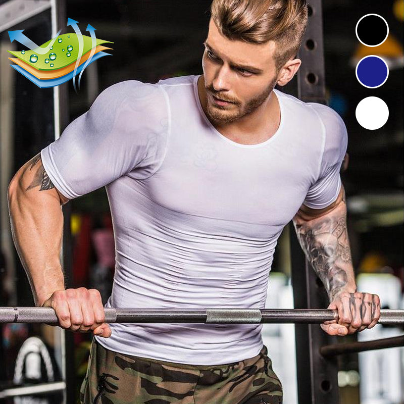 T-shirt med Kort Àrm för Kroppsformning för MÀn