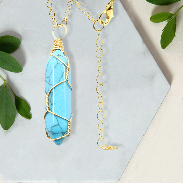 Hexagonal kristalltrådshänge