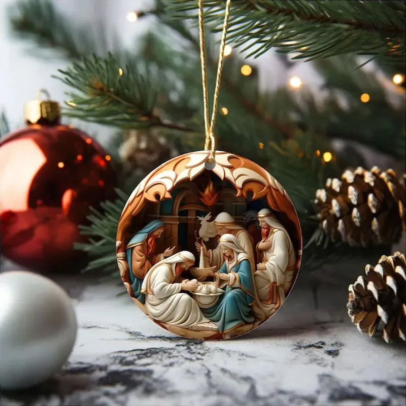 Nativity Keramisk hängande Tag