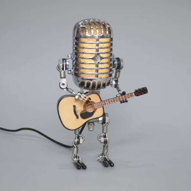 Vintage mikrofon robot dekoration