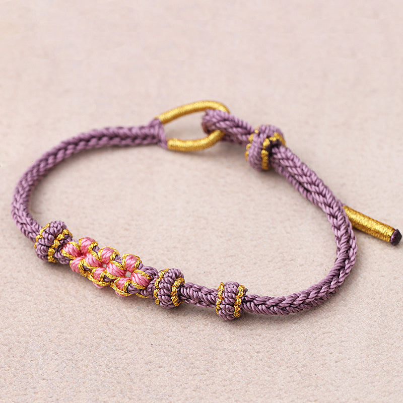 Peach Blossom Justerbart Flätat Armband