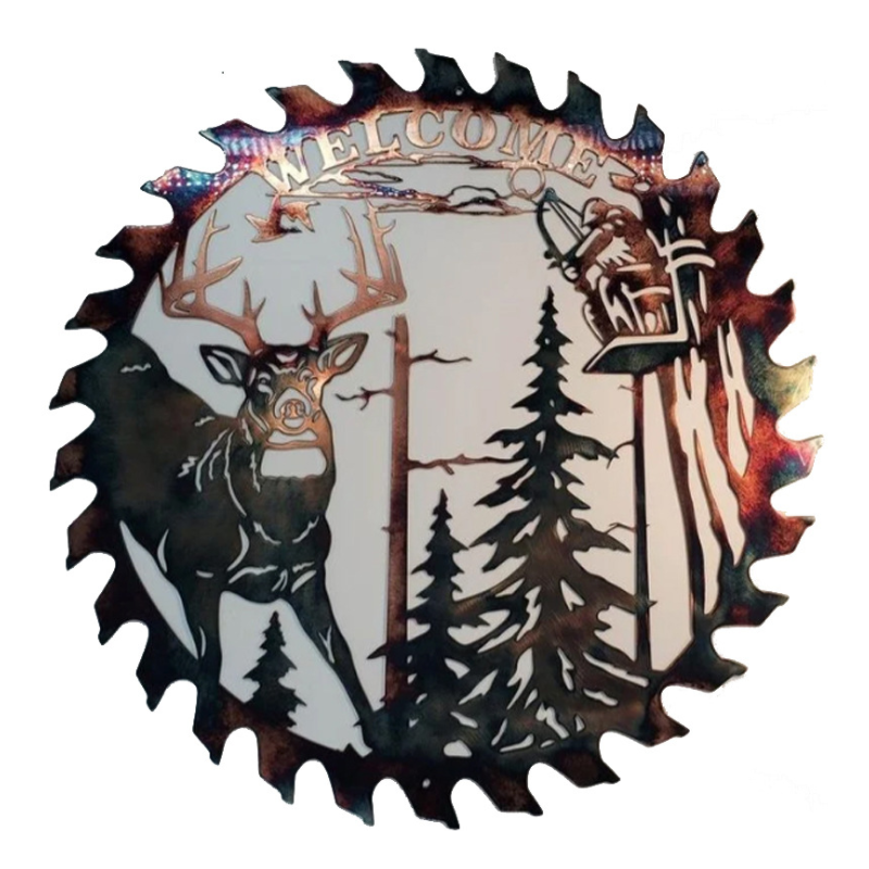 Metall Sågblad Väggdekor | Vintage heminredning