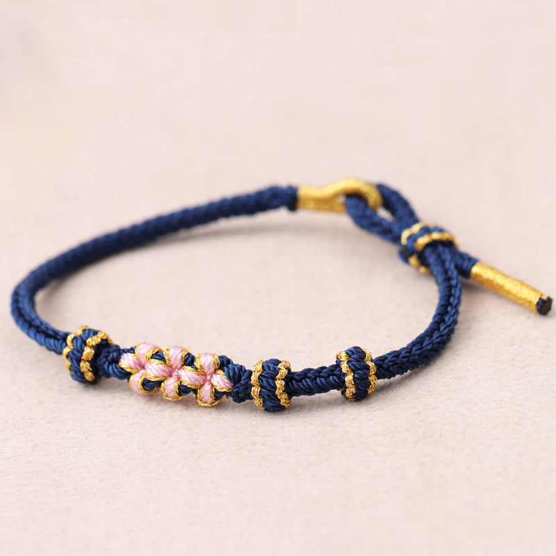 Peach Blossom Justerbart Flätat Armband