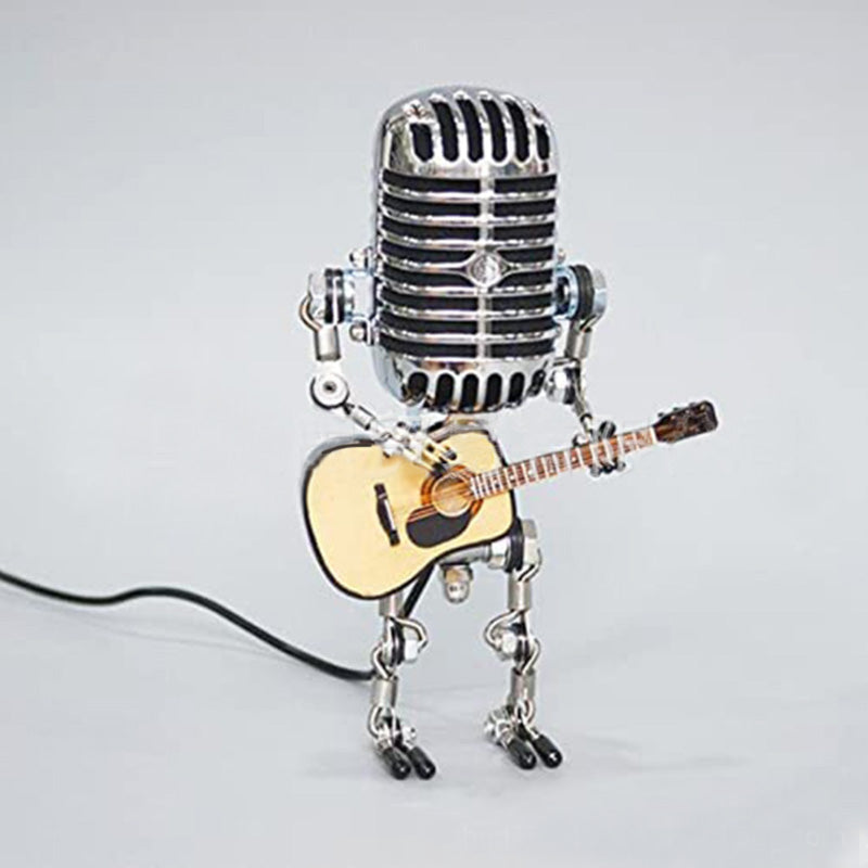 Vintage mikrofon robot dekoration