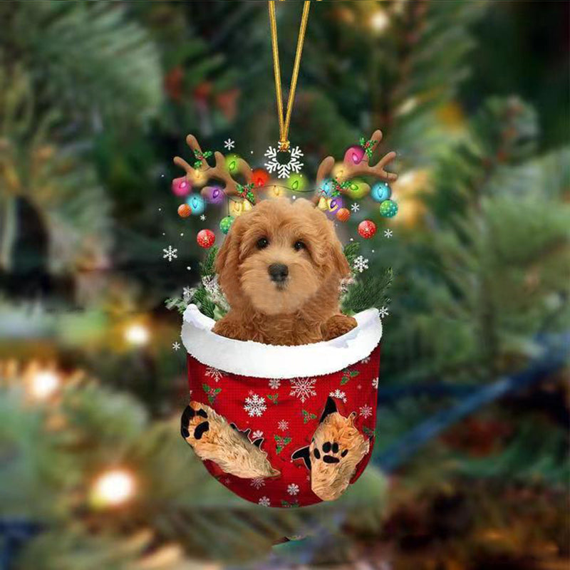 Julgransdekoration Hund i Strumpa
