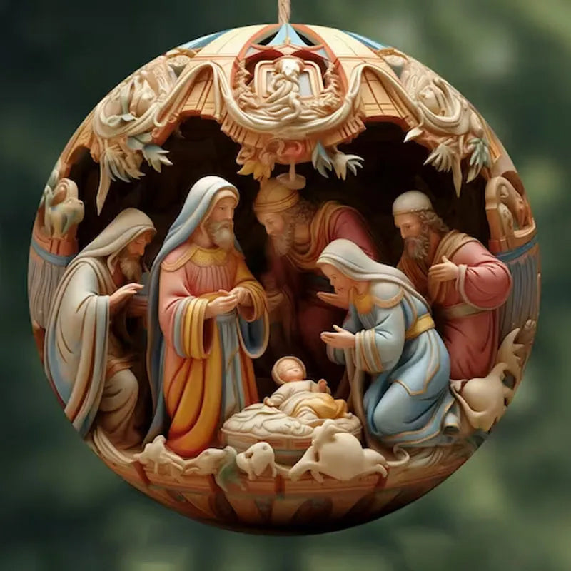 Nativity Keramisk hängande Tag