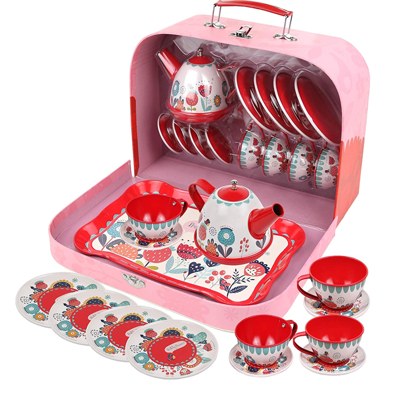 Tea Party Set, barn låtsas leka leksak