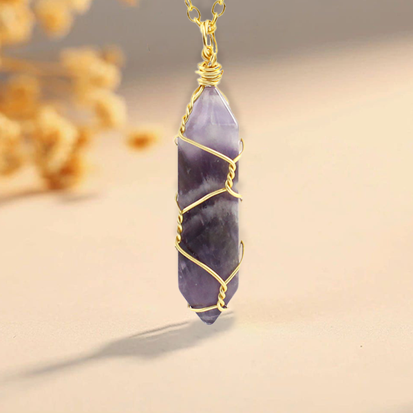 Hexagonal kristalltrådshänge