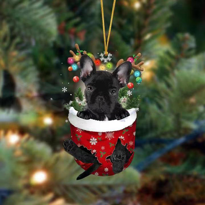 Julgransdekoration Hund i Strumpa