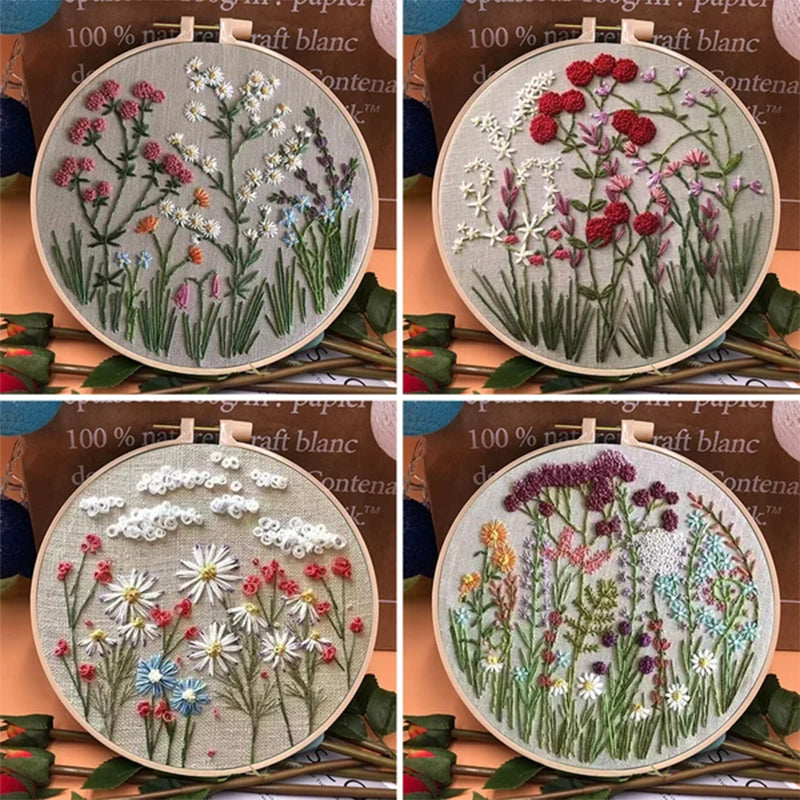Broderibåge blomkit för nybörjare