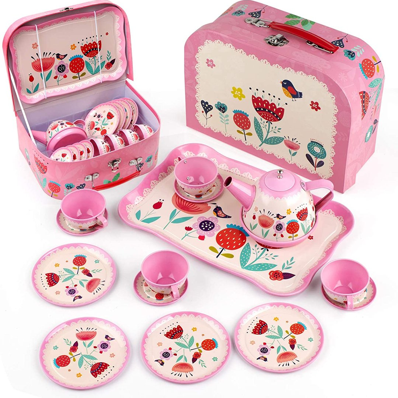 Tea Party Set, barn låtsas leka leksak