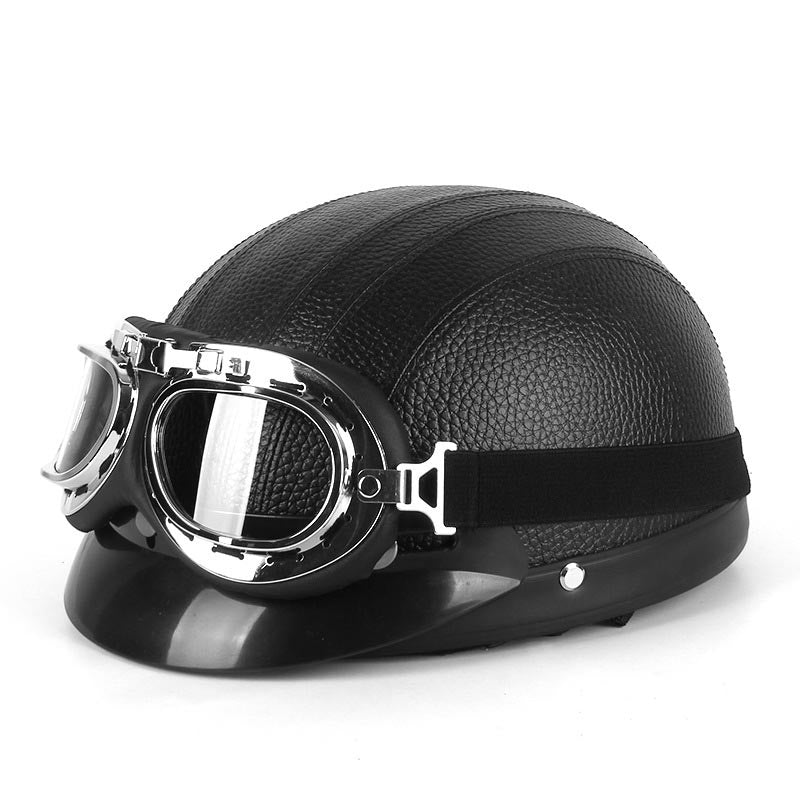 Motorcykel Harley PU hjälm med glasögon