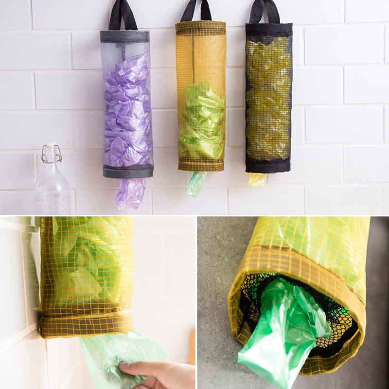 Hängande plastpåsarrangör