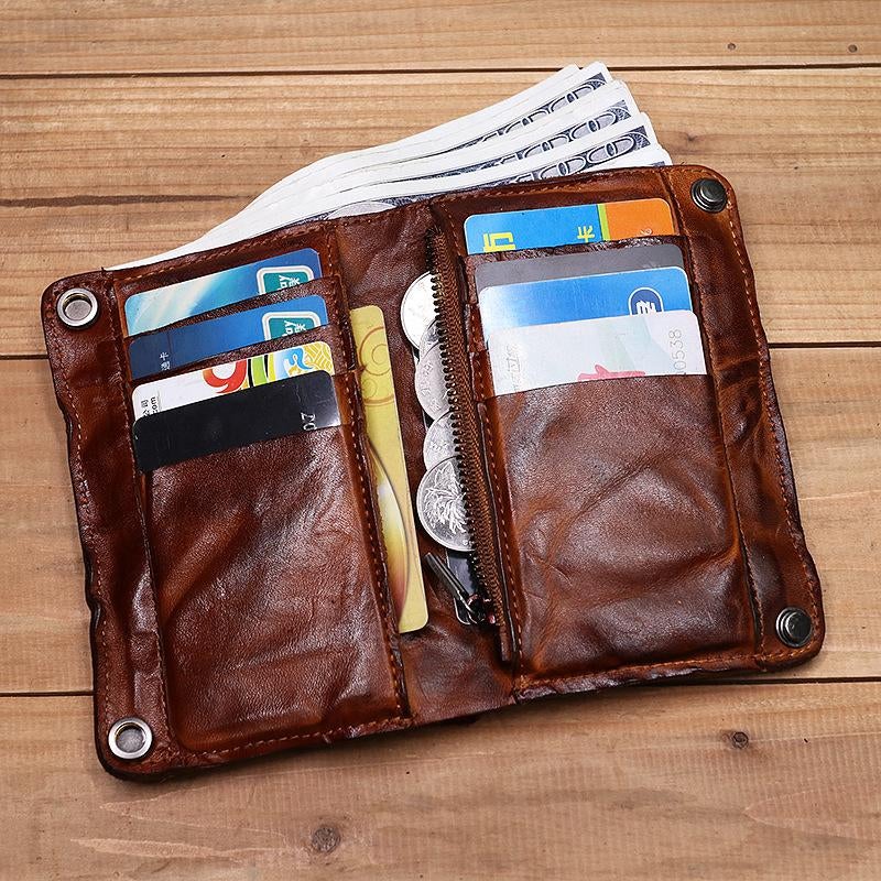 Plånbok med flera kortplatser i retrostil