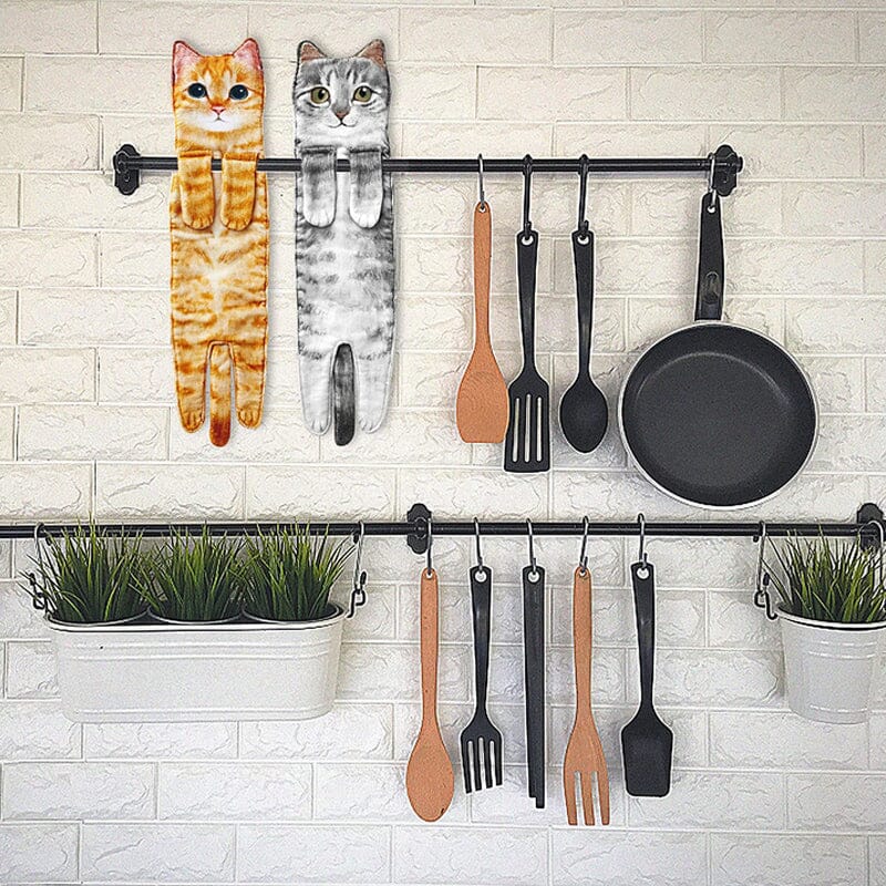 Söt katt handduk