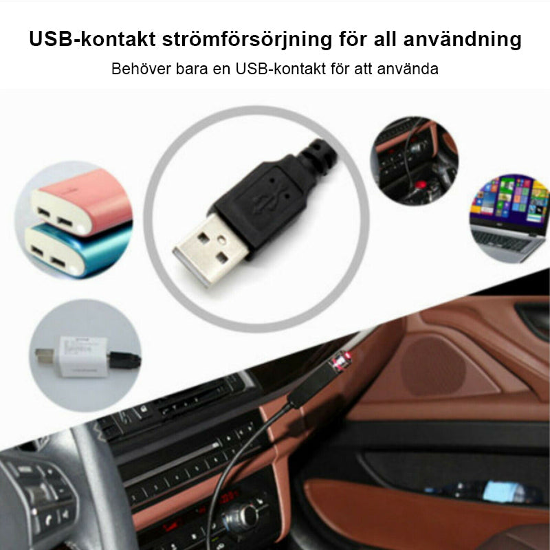 Bil och hemtak Romantisk USB nattlampa