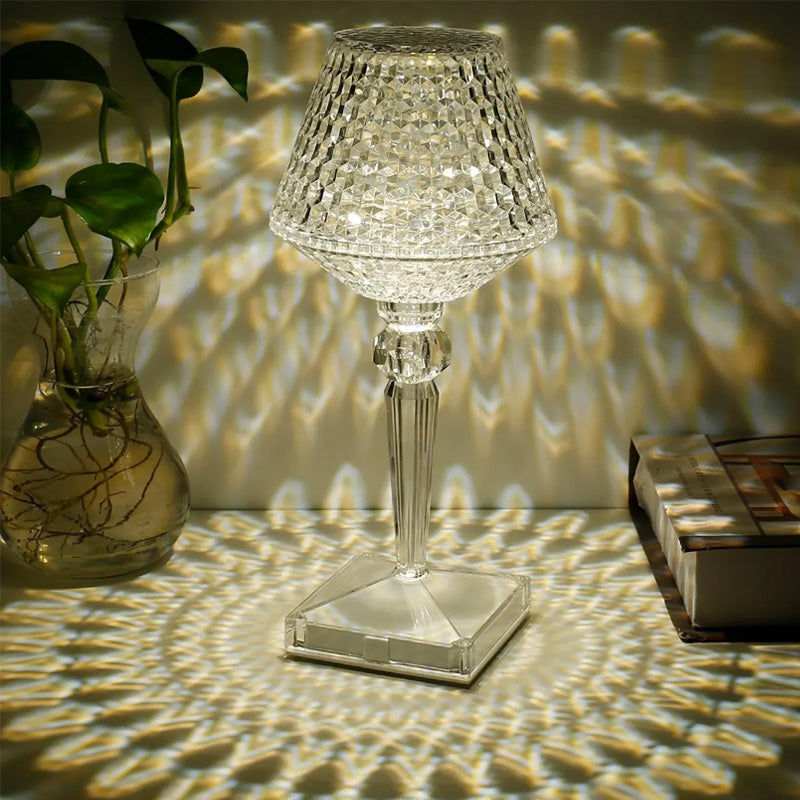 Kristall bordslampa