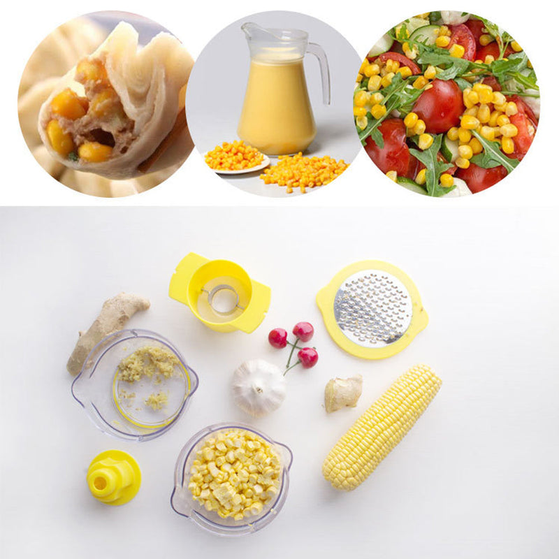 Cob Corn Stripper med Inbyggd Mätkopp och Rivjärn