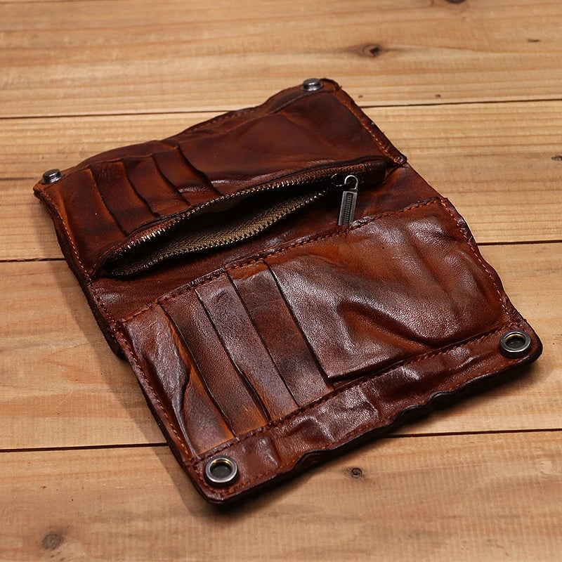 Plånbok med flera kortplatser i retrostil