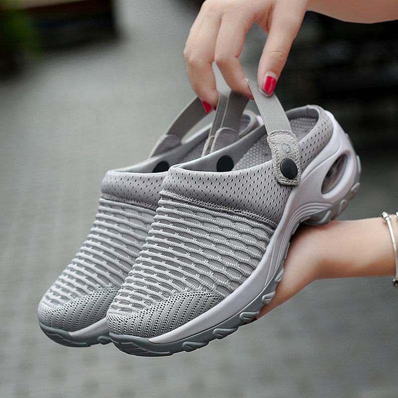 Luftiga damskor avslappnade luftkudde slip-on skor