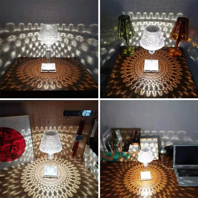 Kristall bordslampa