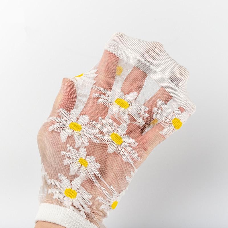 Genomskinliga strumpor |  Blommotiv