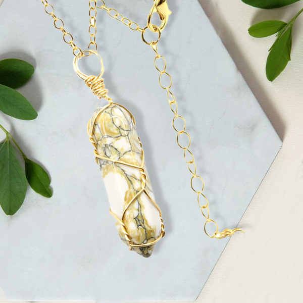 Hexagonal kristalltrådshänge