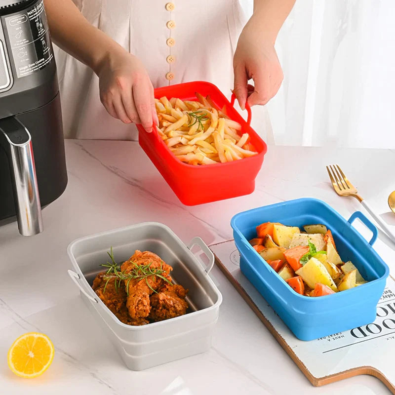 Hopfällbar Air Fryer bakplåt i silikon