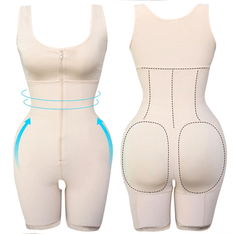 Slimmad bodysuit med dragkedja för kvinnor