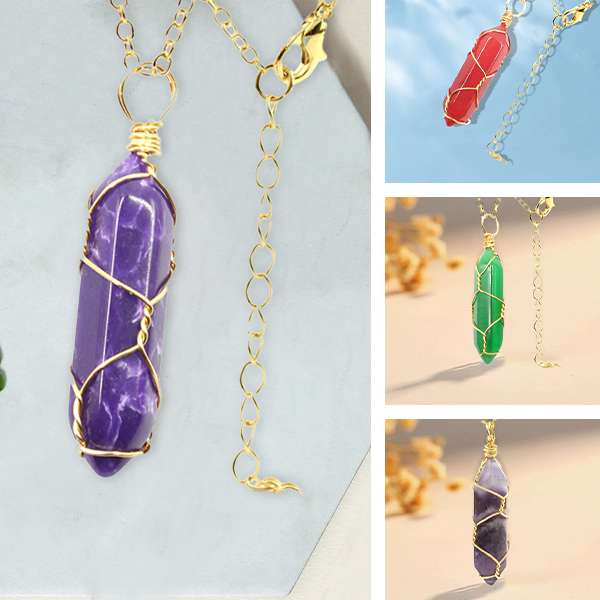 Hexagonal kristalltrådshänge