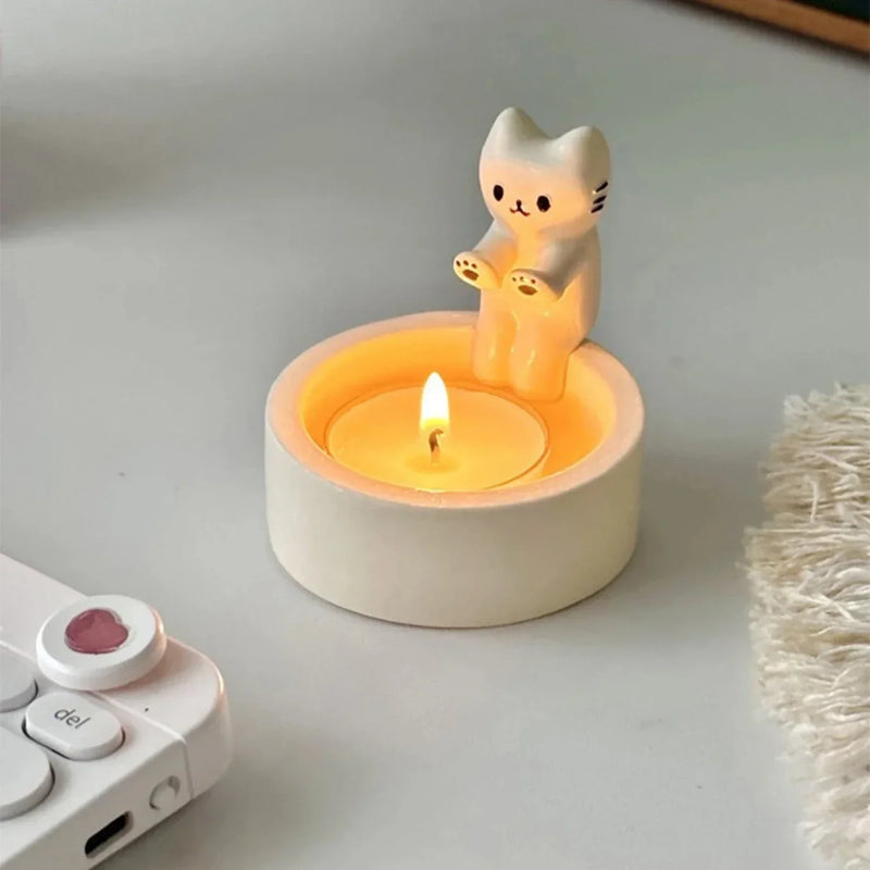 Söt kattljusstake
