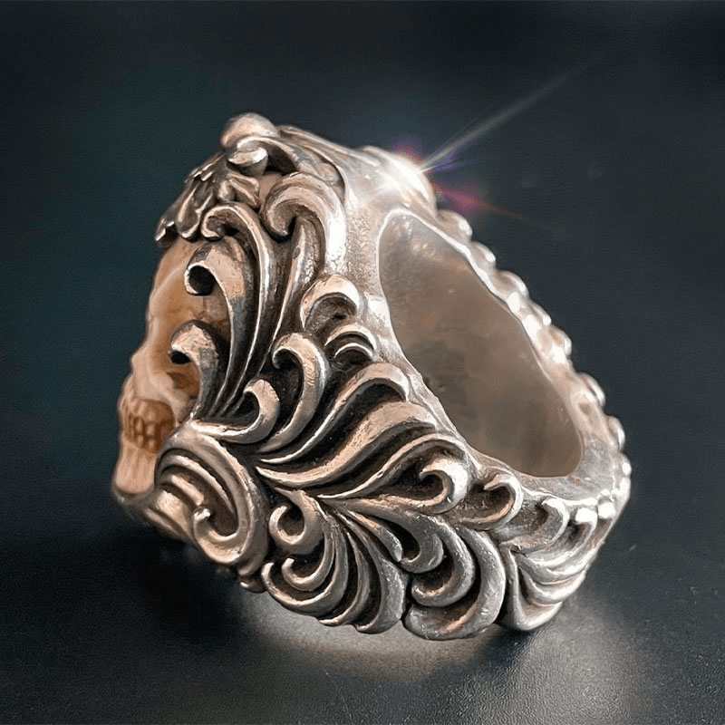 💀💀Vintage polsk blommig pansarhornskallring