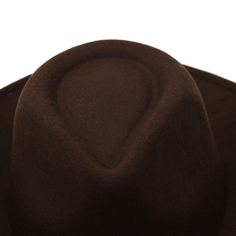 Gentleman läderhatt med spänne
