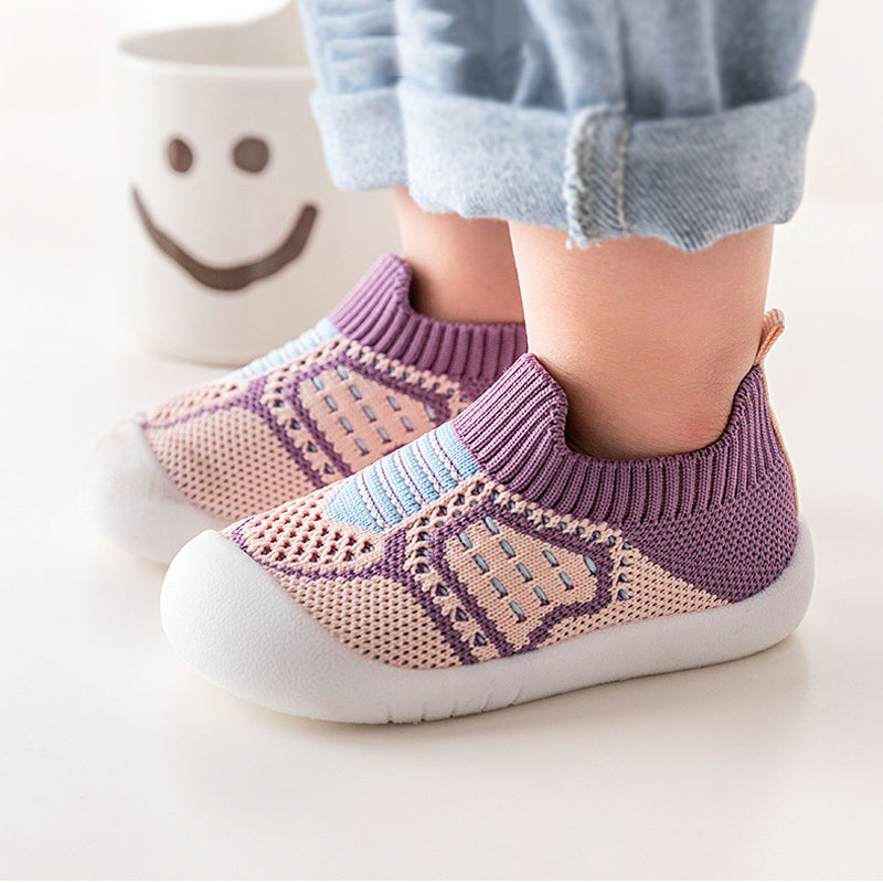 Neutral & Andandes Stickad - Halkfria babysko-strumpor