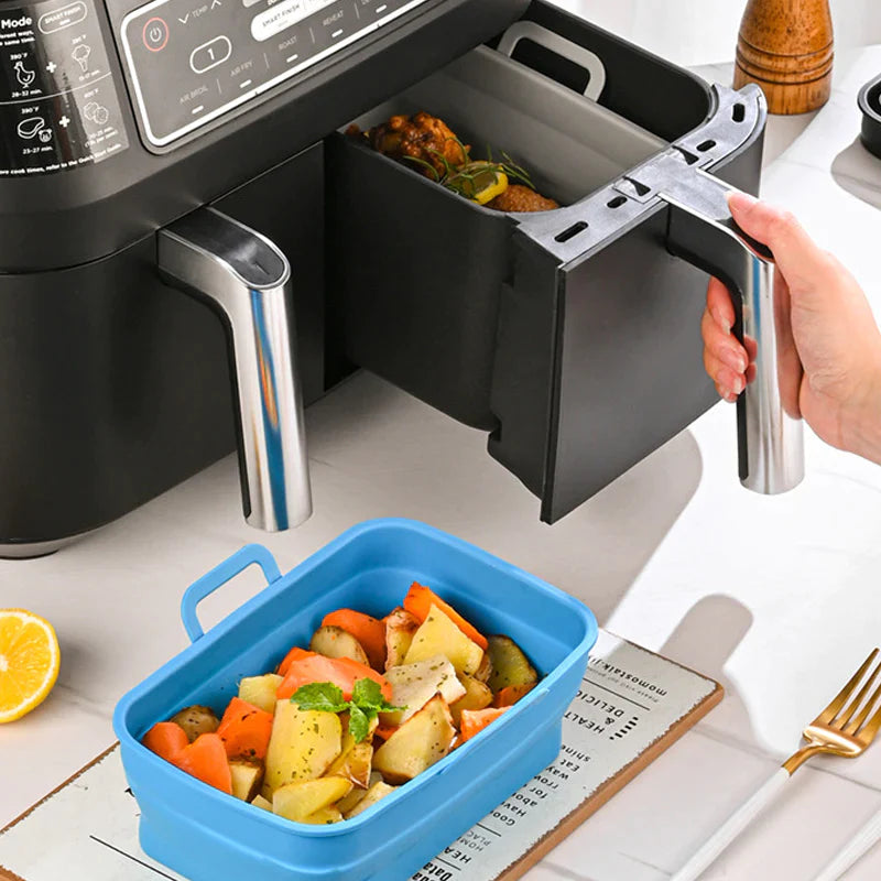 Hopfällbar Air Fryer bakplåt i silikon