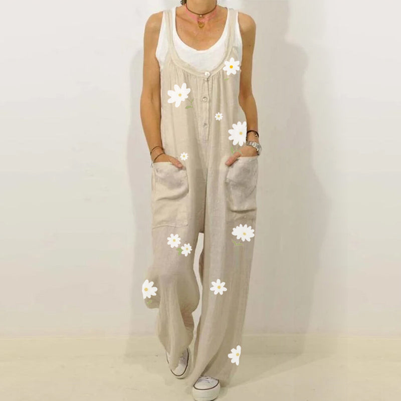 Jumpsuit med blommönster