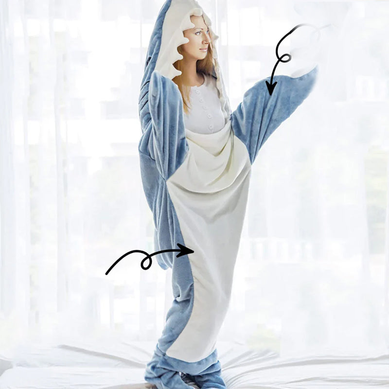 Shark pyjamas i ett stycke