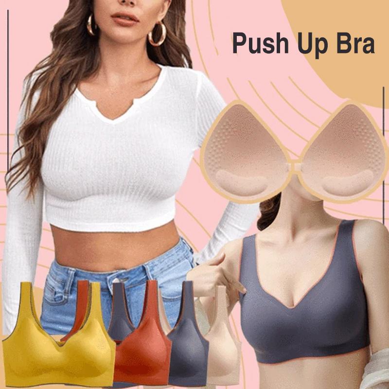 Latex Seamless Push Up Bra