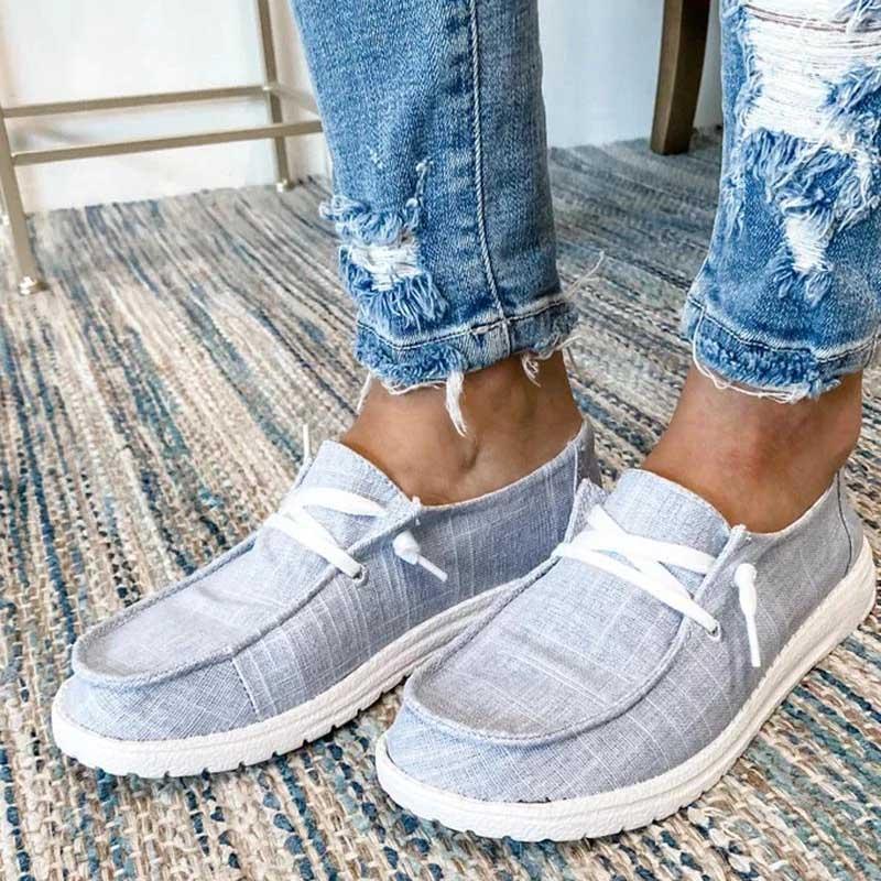 Sneakers i canvas för kvinnor