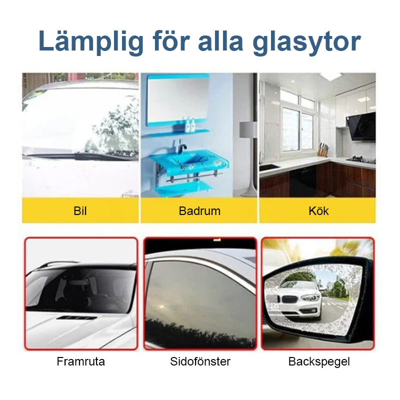 Oljefilmborttagare för bilglas