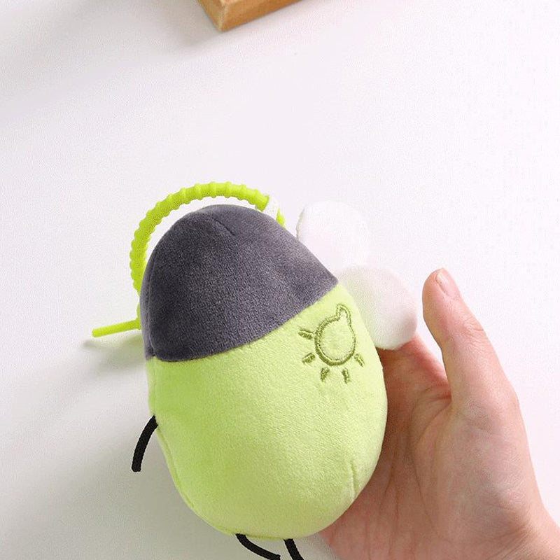 Interaktiv glödmask-plush nyckelhänge