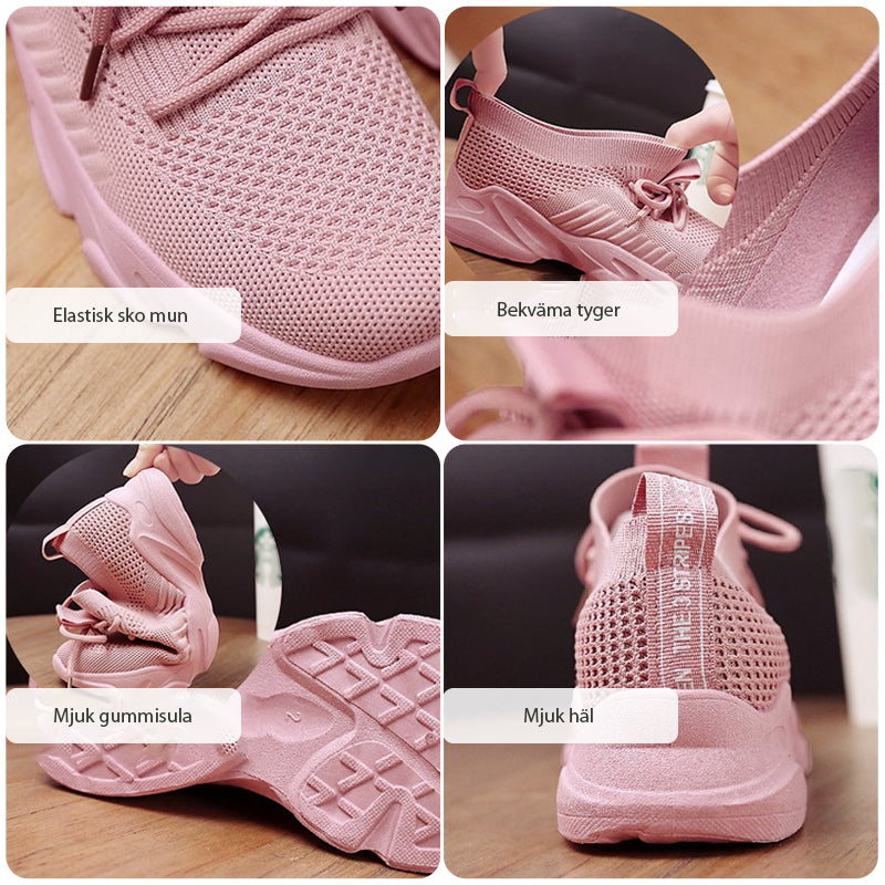 Nya andningsbara stickade sneakers