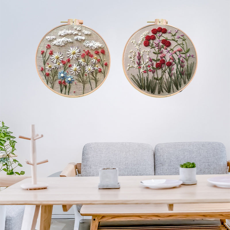 Broderibåge blomkit för nybörjare