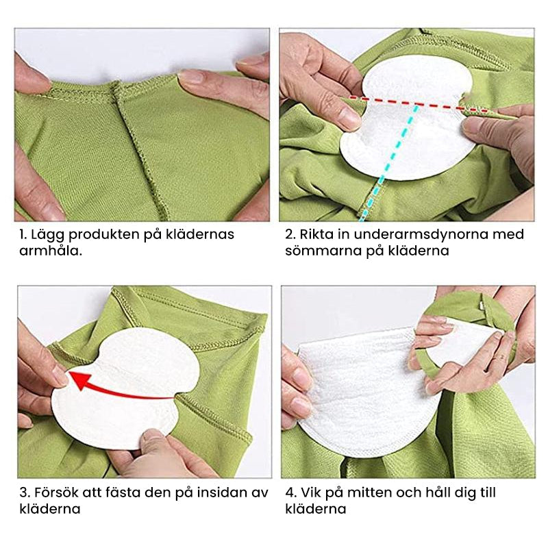 Svettabsorberande underarmsdynor (20 förpackningar)