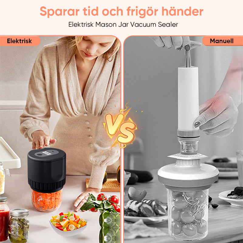 Elektrisk vakuumförslutning för Mason-burkar