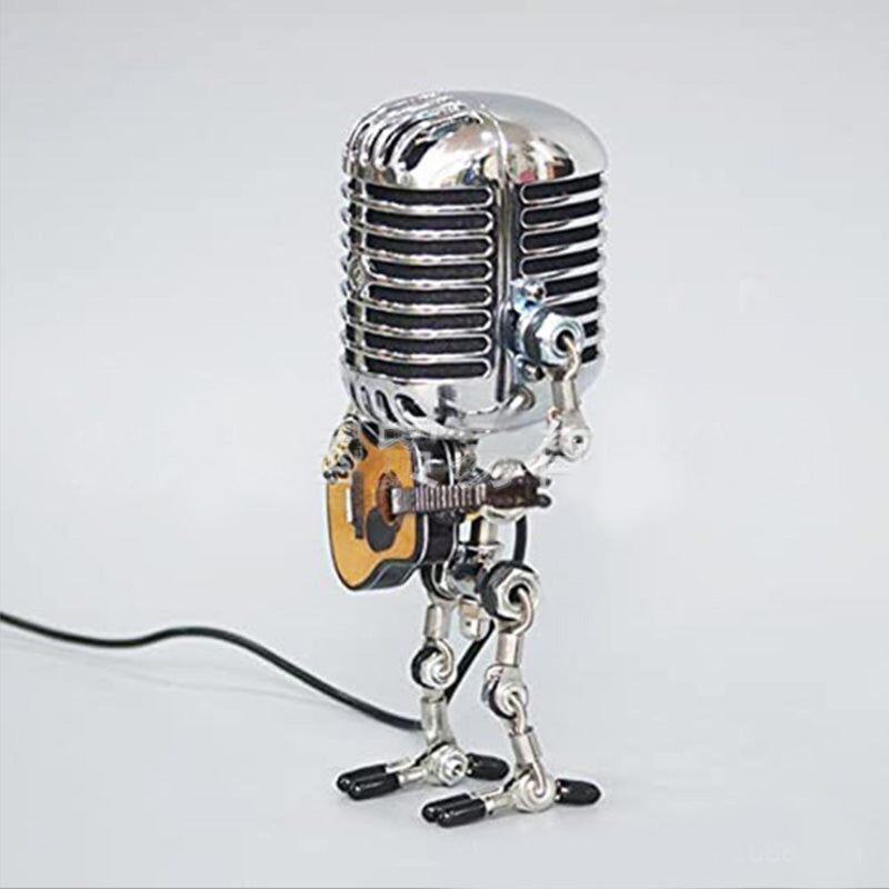 Vintage mikrofon robot dekoration